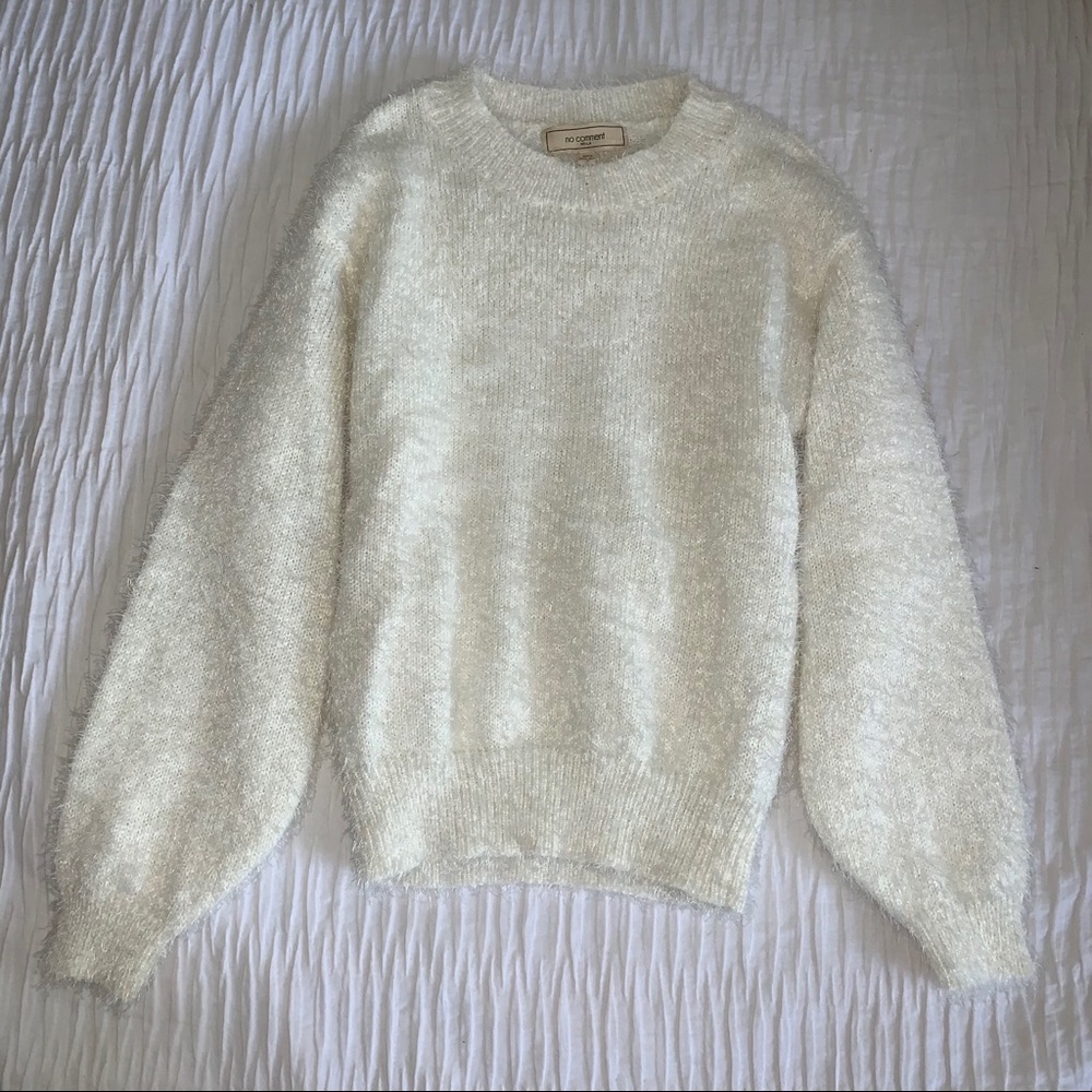 Fluffy mohair cream sweater